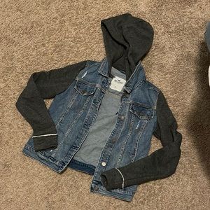 Hollister Sweatshirt Hooded Jean Jacket